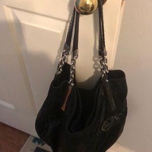 Black snake skin Michael Kors Bag